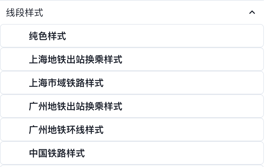 线路样式选择面板